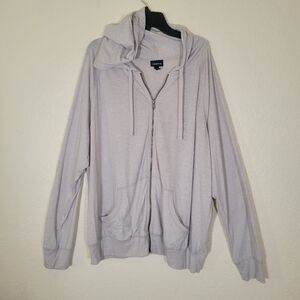 Torrid | Triblend Jersey Zip Up Hoodie Light Gray Comfy Athleisure Loungewear 2X